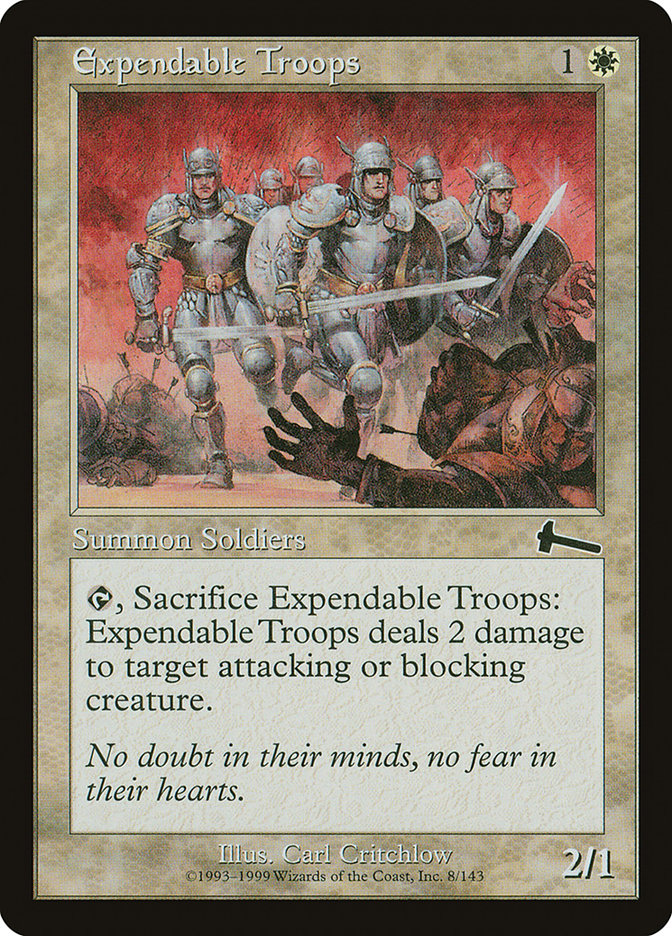 Expendable Troops [Urza's Legacy] Foil