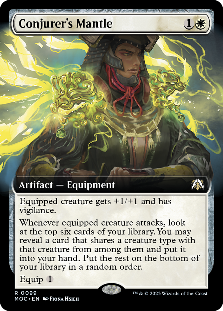 Conjurer's Mantle (Extended Art) [March of the Machine Commander] Foil