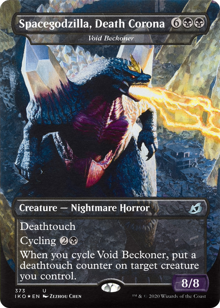 Void Beckoner  [Ikoria: Lair of Behemoths] / Spacegodzilla, Death Corona (Borderless) Foil