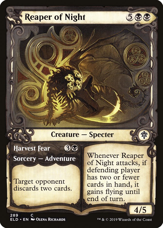 Reaper of Night // Harvest Fear (Showcase) [Throne of Eldraine] Foil