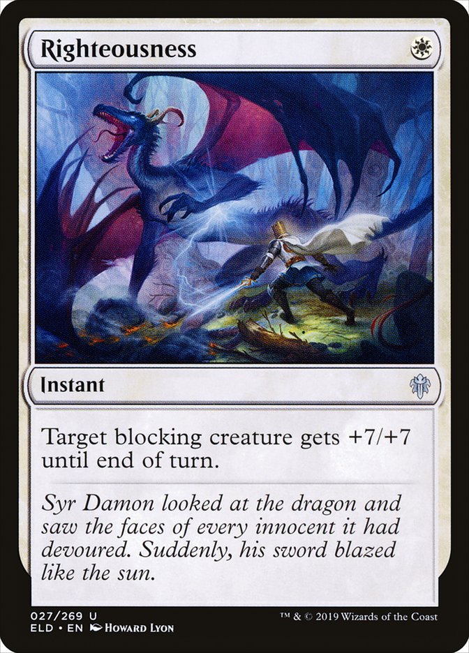 Righteousness [Throne of Eldraine] Foil