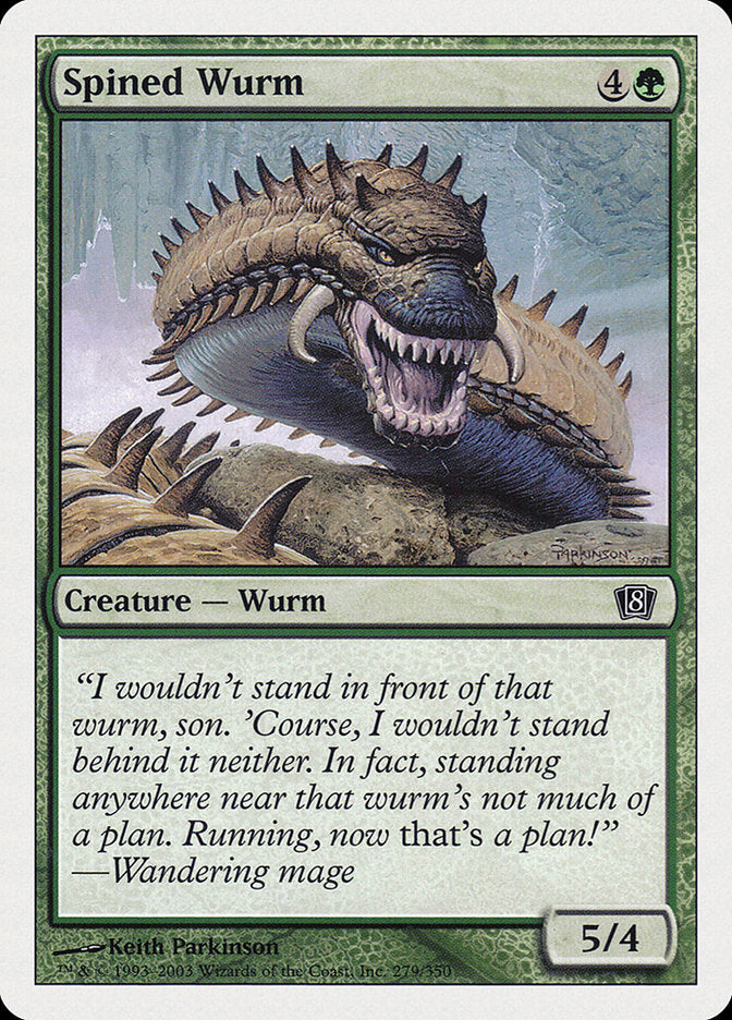 Spined Wurm [Eighth Edition] Foil