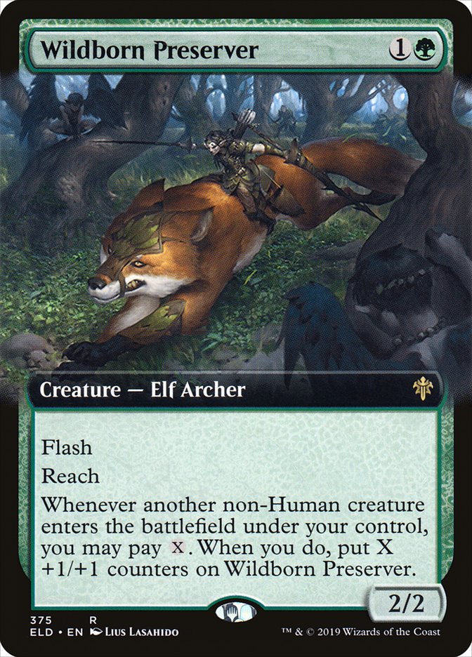 Wildborn Preserver (Extended Art) [Throne of Eldraine] Foil