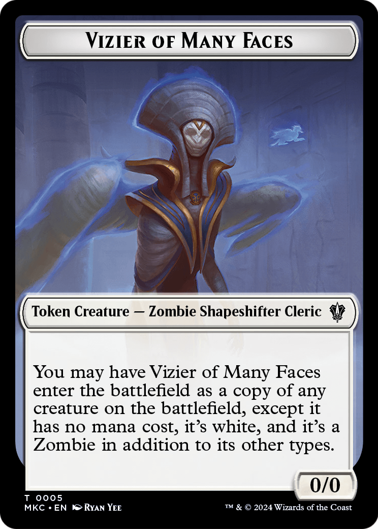 Vizier of Many Faces  [Murders at Karlov Manor Commander Tokens] Foil