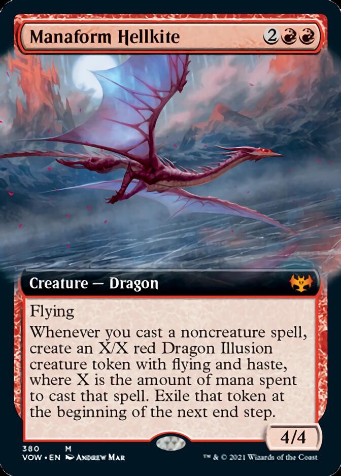 Manaform Hellkite (Extended Art) [Innistrad: Crimson Vow] Foil
