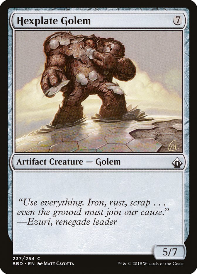 Hexplate Golem [Battlebond] Foil