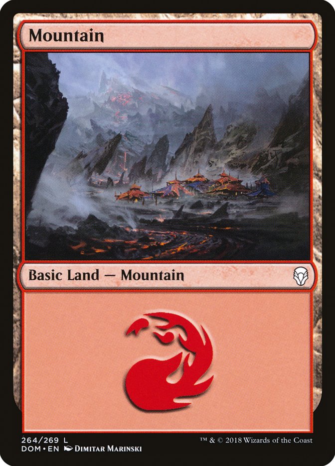 Mountain (264) [Dominaria] Foil