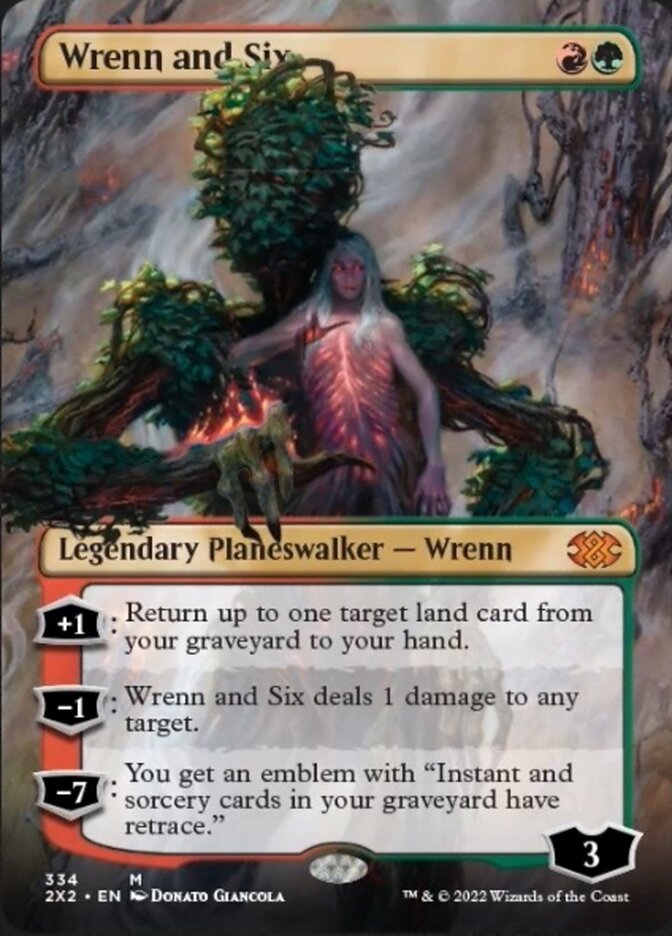 Wrenn and Six (Borderless) [Double Masters 2022] Foil