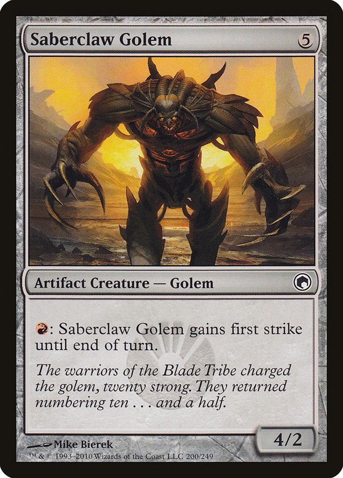 Saberclaw Golem [Scars of Mirrodin] Foil