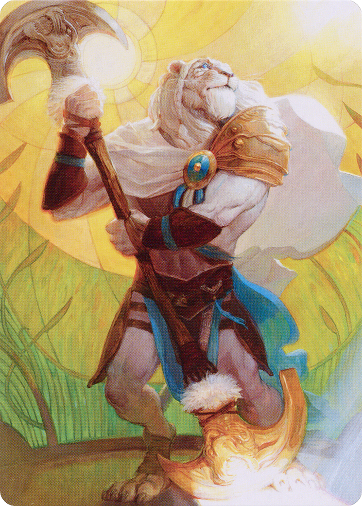 Ajani, Sleeper Agent // Ajani, Sleeper Agent  [Dominaria United Art Series] (Borderless) Foil