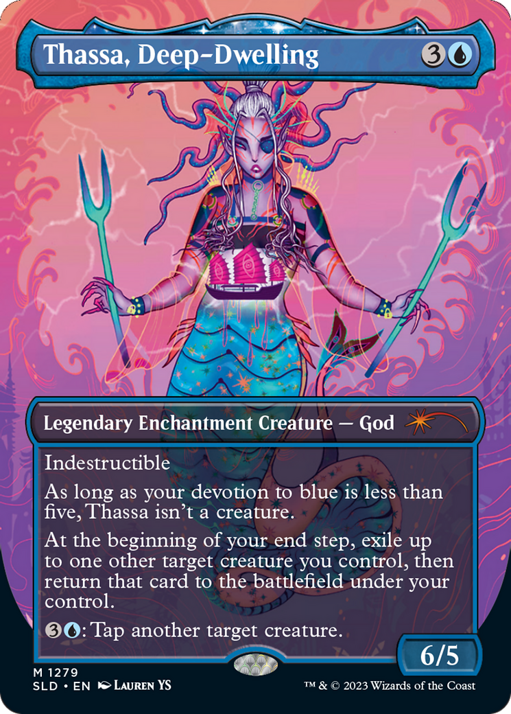 Thassa, Deep-Dwelling (Borderless) [Secret Lair Drop Series] Foil