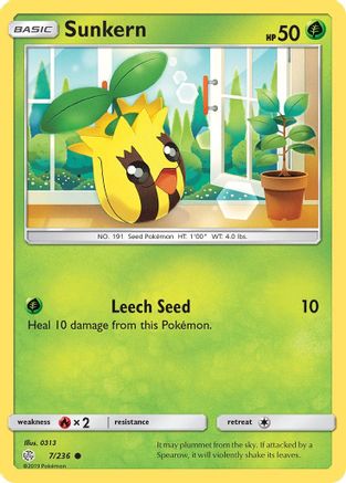 Sunkern (7/236) [Sun & Moon: Cosmic Eclipse] Reverse Holofoil