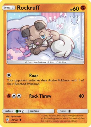 Rockruff (123/236) [Sun & Moon: Cosmic Eclipse] Reverse Holofoil