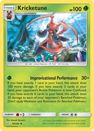 Kricketune (14/236) [Sun & Moon: Cosmic Eclipse] Reverse Holofoil