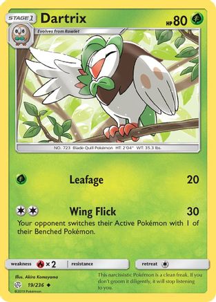 Dartrix (19/236) [Sun & Moon: Cosmic Eclipse] Reverse Holofoil