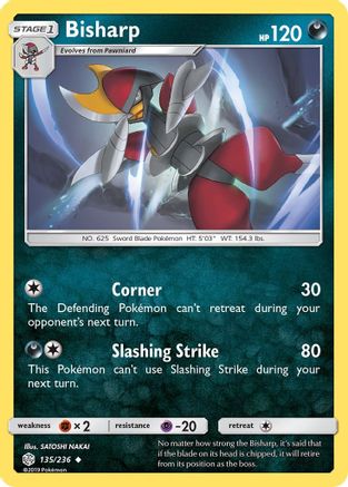 Bisharp (135/236) [Sun & Moon: Cosmic Eclipse] Reverse Holofoil