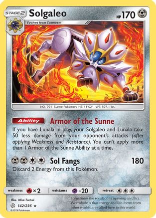 Solgaleo (142/236) [Sun & Moon: Cosmic Eclipse] Reverse Holofoil