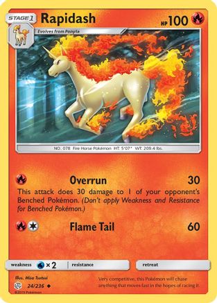 Rapidash (24/236) [Sun & Moon: Cosmic Eclipse] Reverse Holofoil