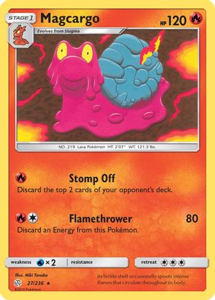 Magcargo (27/236) [Sun & Moon: Cosmic Eclipse] Reverse Holofoil