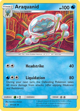 Araquanid (65/236) [Sun & Moon: Cosmic Eclipse] Reverse Holofoil