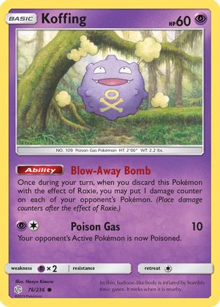 Koffing (76/236) [Sun & Moon: Cosmic Eclipse] Reverse Holofoil