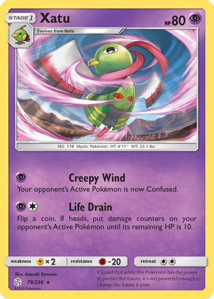 Xatu (79/236) [Sun & Moon: Cosmic Eclipse] Reverse Holofoil