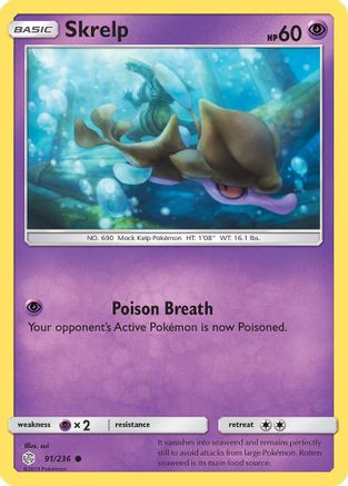 Skrelp (91/236) [Sun & Moon: Cosmic Eclipse] Reverse Holofoil