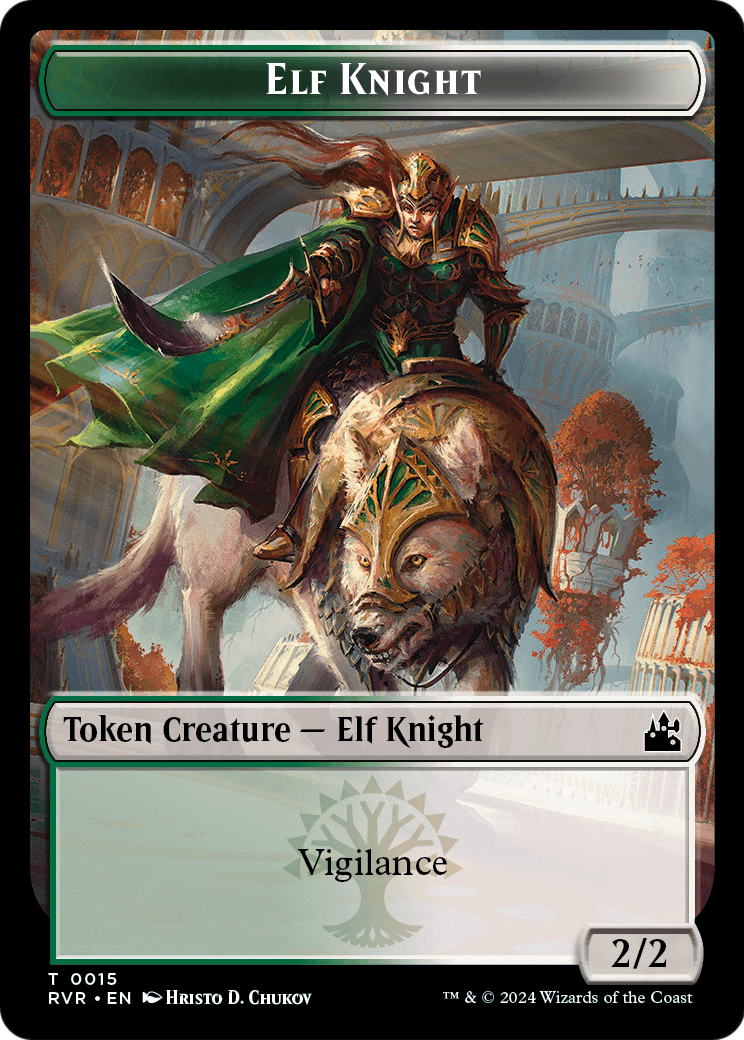 Elf Knight  [Ravnica Remastered Tokens]