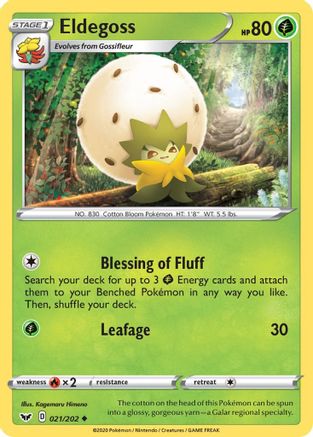Eldegoss (021/202) [Sword & Shield: Base Set] Reverse Holofoil