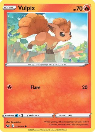 Vulpix (022/202) [Sword & Shield: Base Set] Reverse Holofoil