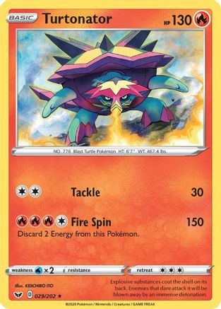 Turtonator (029/202) [Sword & Shield: Base Set] Reverse Holofoil