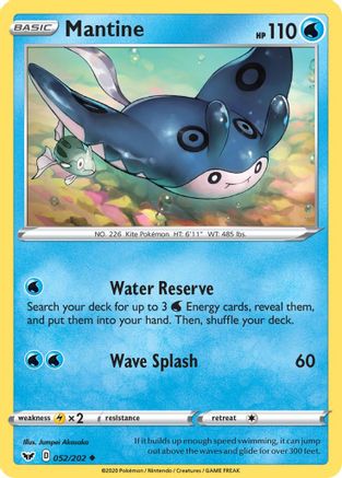Mantine (052/202) [Sword & Shield: Base Set] Reverse Holofoil