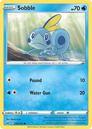Sobble (055/202) [Sword & Shield: Base Set] Reverse Holofoil