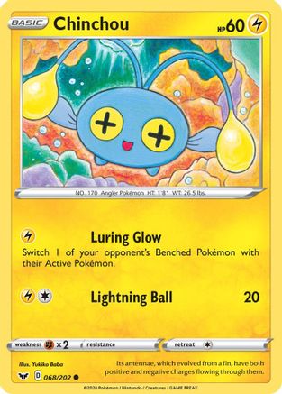 Chinchou (068/202) [Sword & Shield: Base Set] Reverse Holofoil