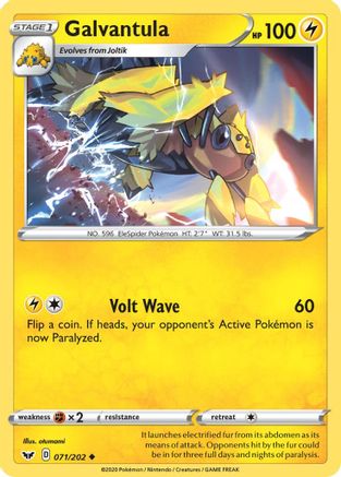 Galvantula (071/202) [Sword & Shield: Base Set] Reverse Holofoil