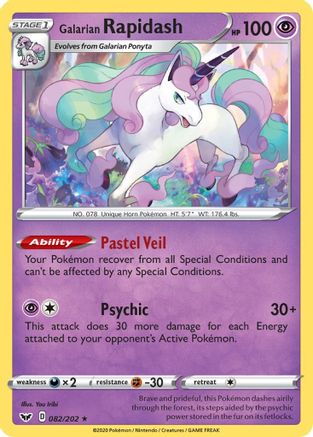 Galarian Rapidash (082/202) [Sword & Shield: Base Set] Reverse Holofoil