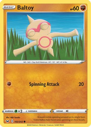 Baltoy (102/202) [Sword & Shield: Base Set] Reverse Holofoil