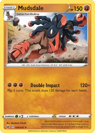Mudsdale (106/202) [Sword & Shield: Base Set] Reverse Holofoil