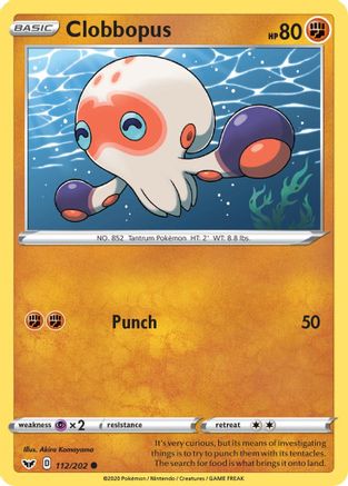 Clobbopus (112/202) [Sword & Shield: Base Set] Reverse Holofoil