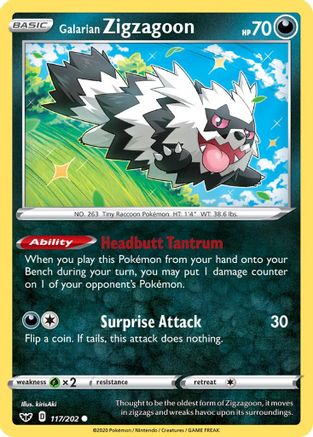 Galarian Zigzagoon (117/202) [Sword & Shield: Base Set] Reverse Holofoil