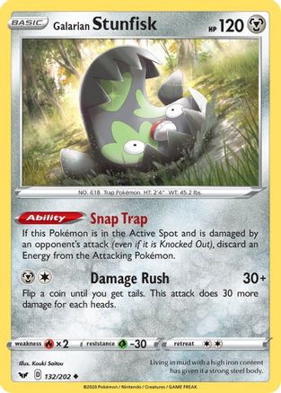 Galarian Stunfisk (132/202) [Sword & Shield: Base Set] Reverse Holofoil