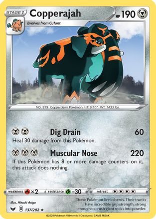 Copperajah (137/202) [Sword & Shield: Base Set] Reverse Holofoil