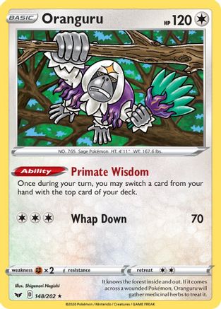 Oranguru (148/202) [Sword & Shield: Base Set] Reverse Holofoil