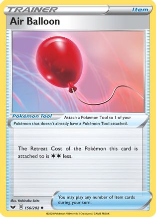 Air Balloon (156/202) [Sword & Shield: Base Set] Reverse Holofoil
