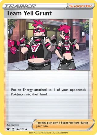 Team Yell Grunt (184/202) [Sword & Shield: Base Set] Reverse Holofoil