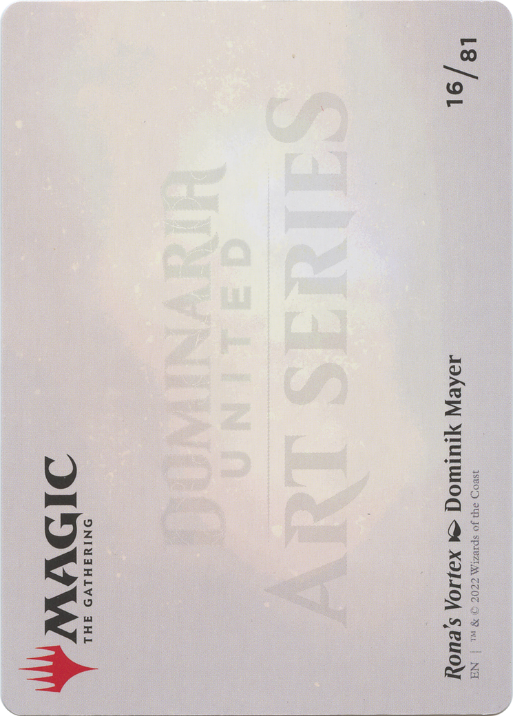 Rona's Vortex // Rona's Vortex  [Dominaria United Art Series] (Borderless) Foil