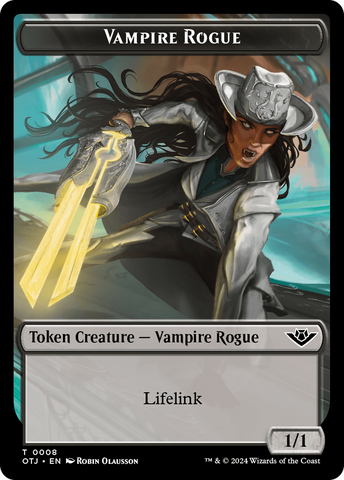 Vampire Rogue Token [Outlaws of Thunder Junction Tokens]