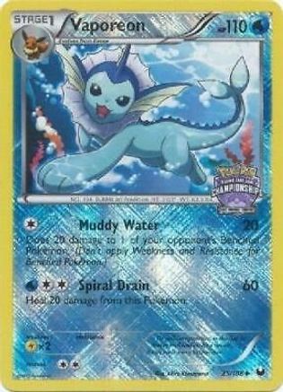 Vaporeon (25/108) (State Province Championship 2013 Promo) [Black & White: Dark Explorers] Reverse Holofoil