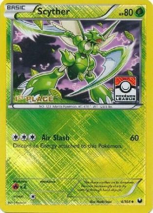 Scyther (4/108) (League Promo 1st Place) [Black & White: Dark Explorers] Reverse Holofoil