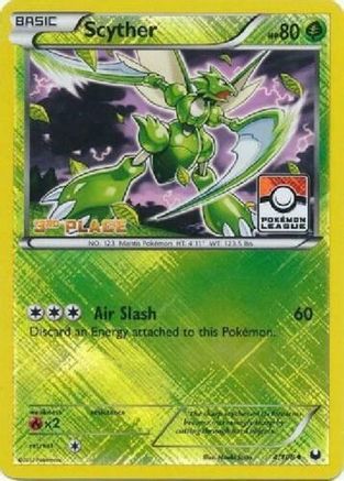 Scyther (4/108) (League Promo 3rd Place) [Black & White: Dark Explorers] Reverse Holofoil